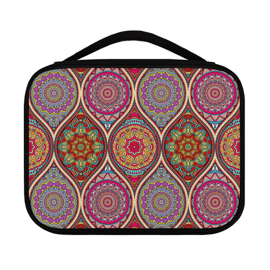Oval Bohemian Mandala Patchwork Print Classic Bible Case