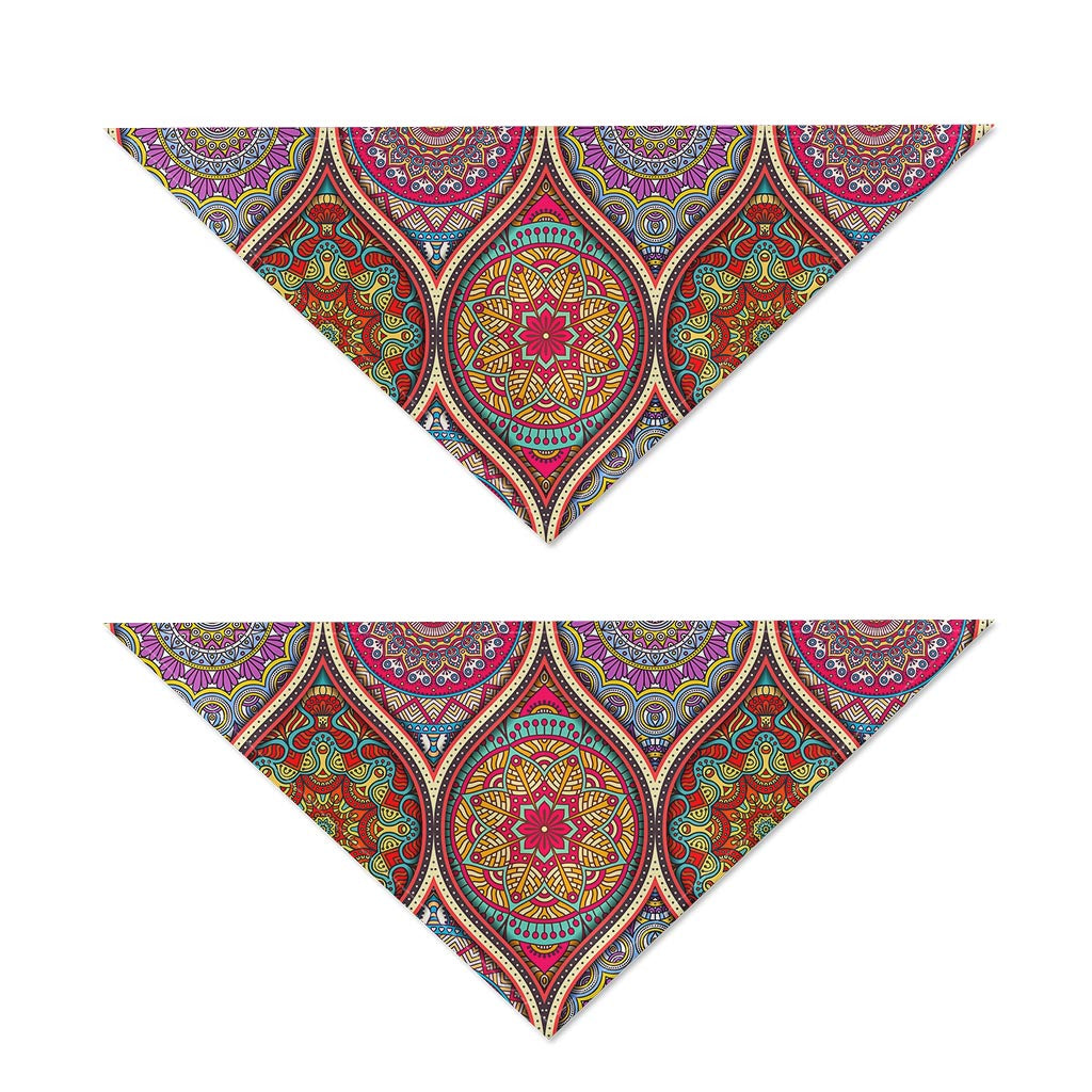 Oval Bohemian Mandala Patchwork Print Dog Bandana