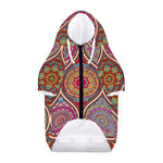 Oval Bohemian Mandala Patchwork Print Dog Zip Up Hoodie