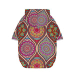 Oval Bohemian Mandala Patchwork Print Dog Zip Up Hoodie
