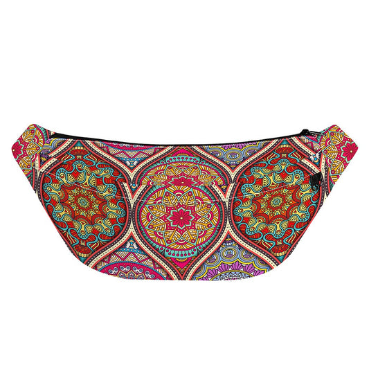 Oval Bohemian Mandala Patchwork Print Fanny Pack