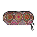 Oval Bohemian Mandala Patchwork Print Glasses Case