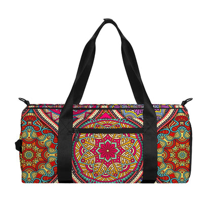 Oval Bohemian Mandala Patchwork Print Gym Bag