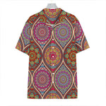 Oval Bohemian Mandala Patchwork Print Hawaiian Shirt