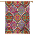 Oval Bohemian Mandala Patchwork Print House Flag