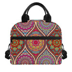 Oval Bohemian Mandala Patchwork Print Insulated Lunch Bag