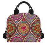 Oval Bohemian Mandala Patchwork Print Insulated Lunch Bag