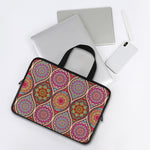 Oval Bohemian Mandala Patchwork Print Laptop Sleeve With Handle