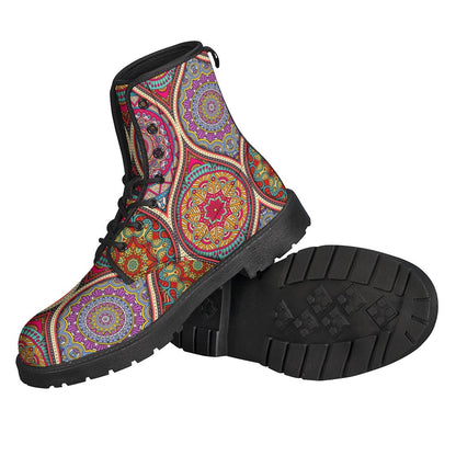 Oval Bohemian Mandala Patchwork Print Backpack