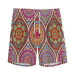 Oval Bohemian Mandala Patchwork Print Men's Sports Shorts