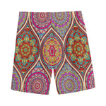 Oval Bohemian Mandala Patchwork Print Men's Sports Shorts