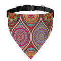 Oval Bohemian Mandala Patchwork Print Over The Collar Dog Bandana