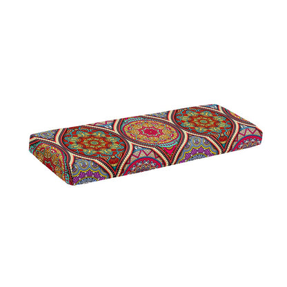 Oval Bohemian Mandala Patchwork Print Piano Keyboard Cover