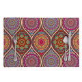 Oval Bohemian Mandala Patchwork Print Placemat