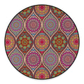 Oval Bohemian Mandala Patchwork Print Round Floor Mat