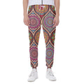 Oval Bohemian Mandala Patchwork Print Joggers