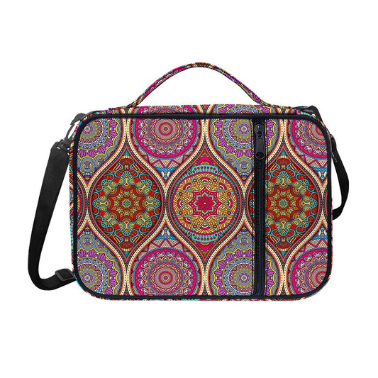Oval Bohemian Mandala Patchwork Print Shoulder Strap Bible Bag