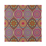 Oval Bohemian Mandala Patchwork Print Silk Bandana
