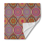 Oval Bohemian Mandala Patchwork Print Silk Bandana