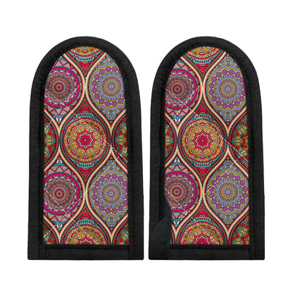 Oval Bohemian Mandala Patchwork Print Skillet Handle Cover