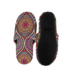 Oval Bohemian Mandala Patchwork Print Slippers