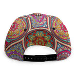Oval Bohemian Mandala Patchwork Print Snapback Cap