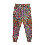 Oval Bohemian Mandala Patchwork Print Sweatpants
