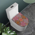 Oval Bohemian Mandala Patchwork Print Toilet Lid Cover