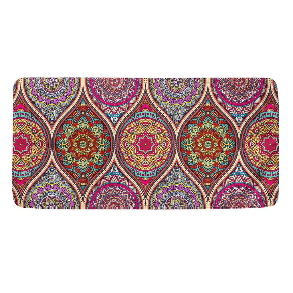 Oval Bohemian Mandala Patchwork Print Towel