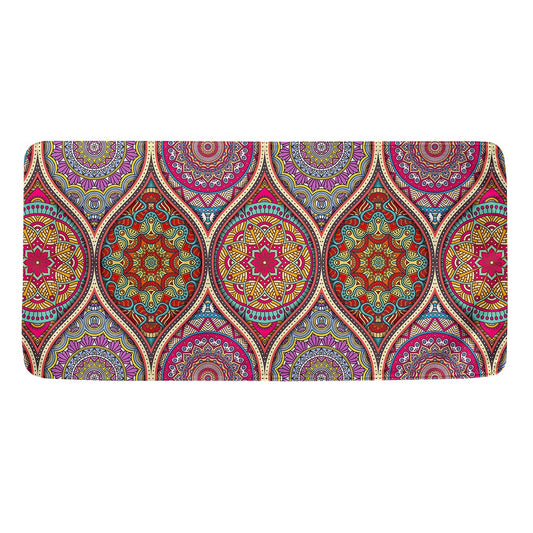 Oval Bohemian Mandala Patchwork Print Towel