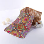 Oval Bohemian Mandala Patchwork Print Towel