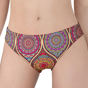 Oval Bohemian Mandala Patchwork Print Women's Panties