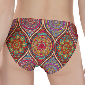 Oval Bohemian Mandala Patchwork Print Women's Panties