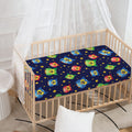 Owl And Star Pattern Print Baby Crib Sheet