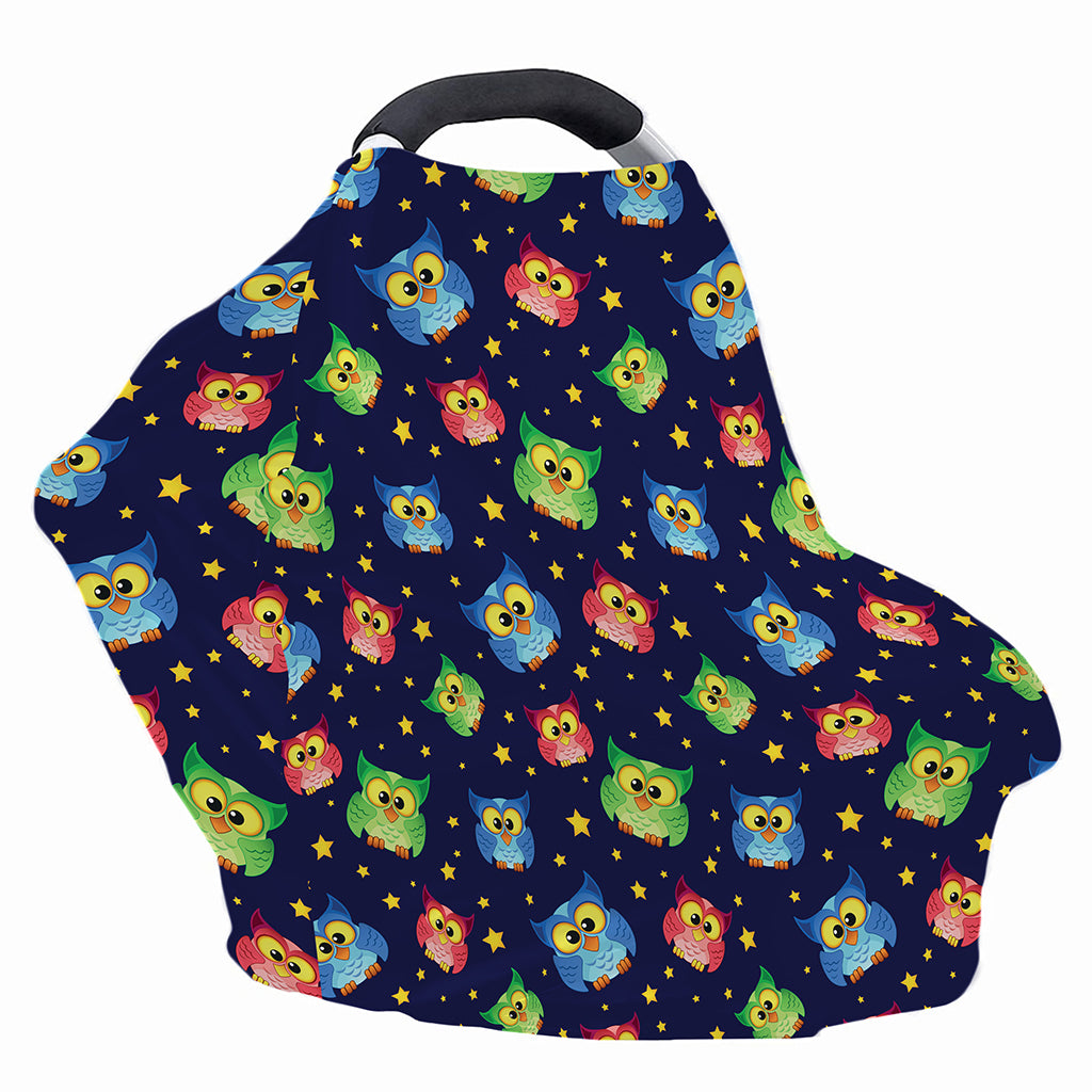 Owl And Star Pattern Print Baby Seat Cover