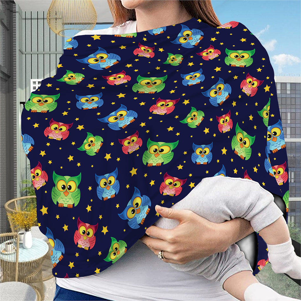 Owl And Star Pattern Print Baby Seat Cover