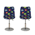 Owl And Star Pattern Print Bar Stool Covers