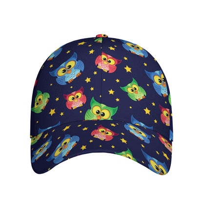 Owl And Star Pattern Print Baseball Cap