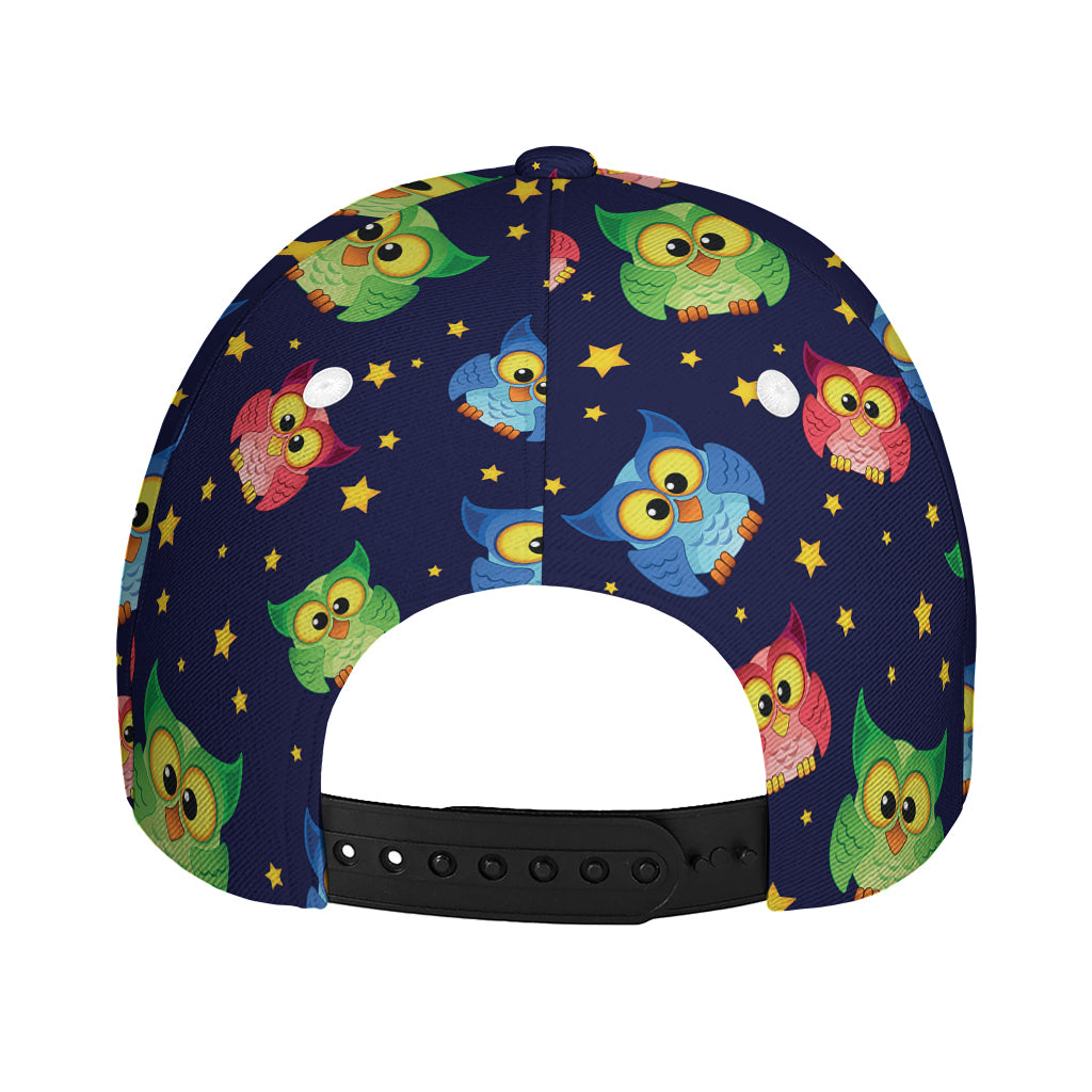 Owl And Star Pattern Print Baseball Cap