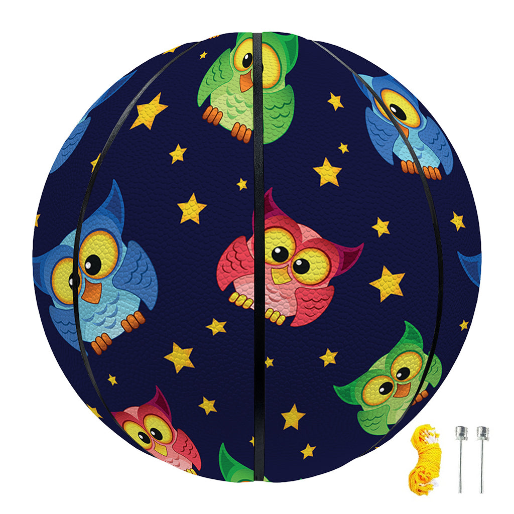 Owl And Star Pattern Print Basketball
