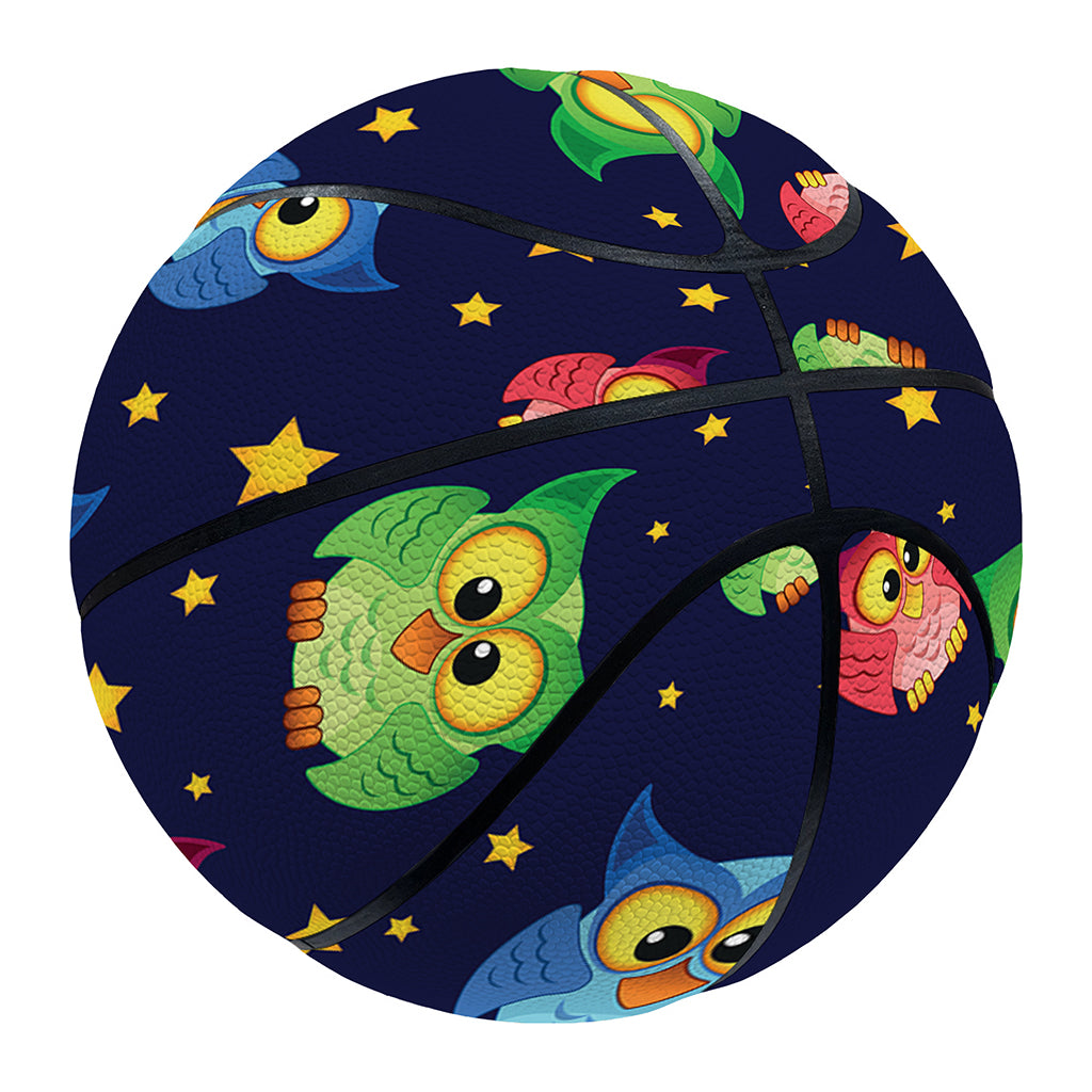 Owl And Star Pattern Print Basketball