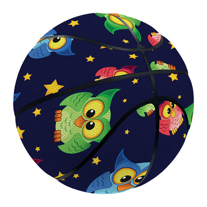 Owl And Star Pattern Print Basketball