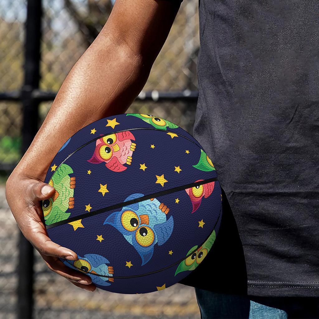 Owl And Star Pattern Print Basketball