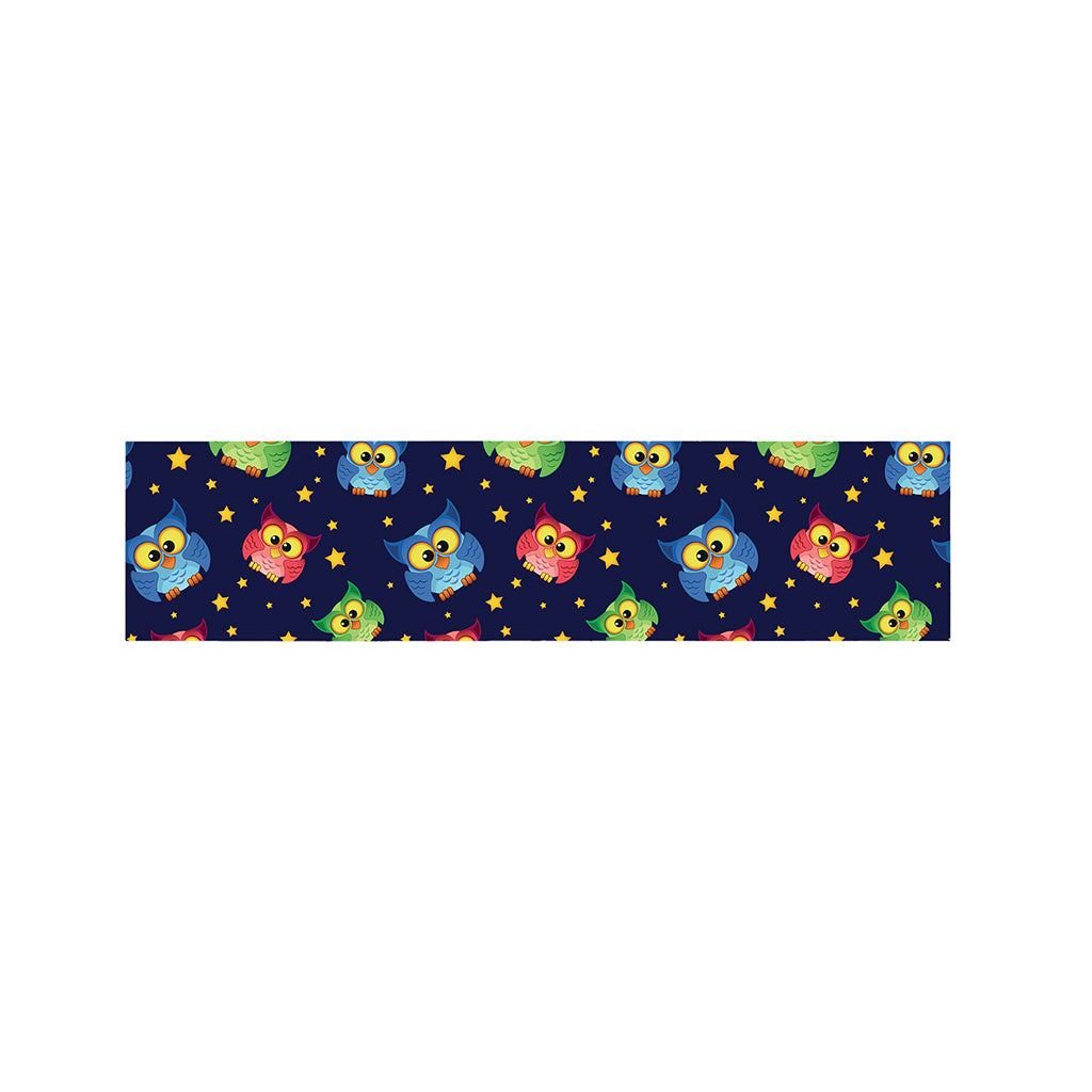 Owl And Star Pattern Print Bed Runner