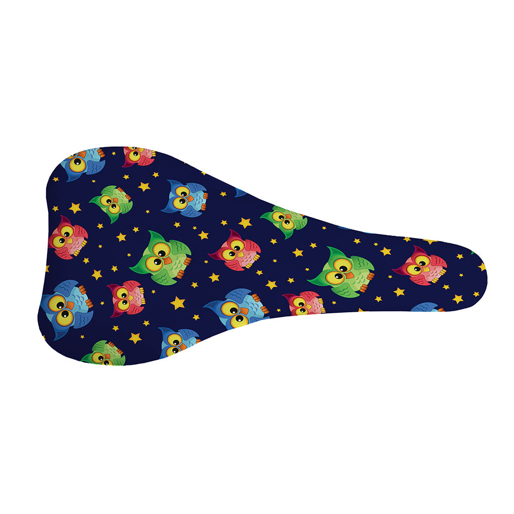 Owl And Star Pattern Print Bicycle Seat Cover