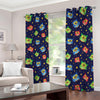 Owl And Star Pattern Print Blackout Grommet Curtains