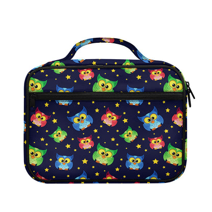 Owl And Star Pattern Print Briefcase Bible Bag