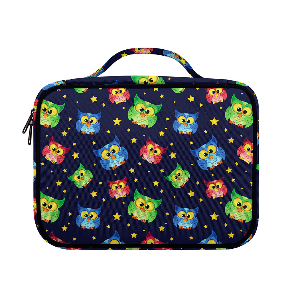 Owl And Star Pattern Print Briefcase Bible Bag