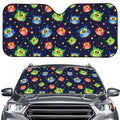 Owl And Star Pattern Print Car Windshield Sun Shade
