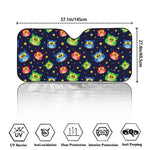 Owl And Star Pattern Print Car Windshield Sun Shade